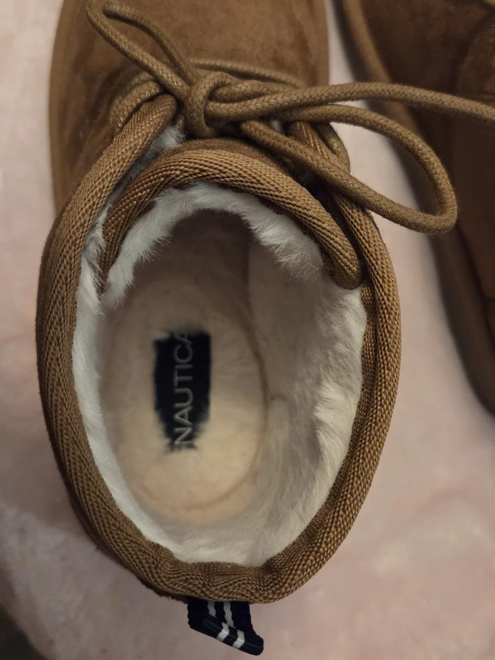 Nautica Big Kid Tan Suede Boots